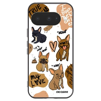 Picasee silikonski črni ovitek za Google Pixel 10 - Frenchies