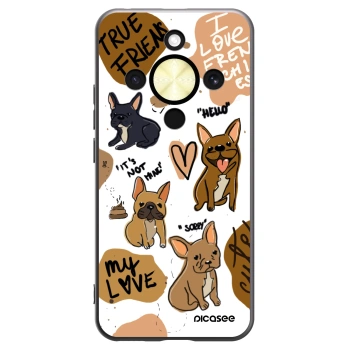 Picasee silikonski črni ovitek za Honor Magic8 Lite 5G - Frenchies