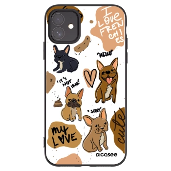 Picasee silikonski črni ovitek za Apple iPhone 11 - Frenchies