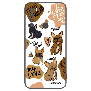 Picasee silikonski črni ovitek za Xiaomi Redmi Note 8 - Frenchies