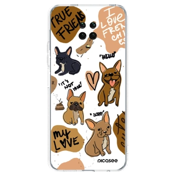 Picasee silikonski prozorni ovitek za Xiaomi Redmi Note 9 Pro - Frenchies