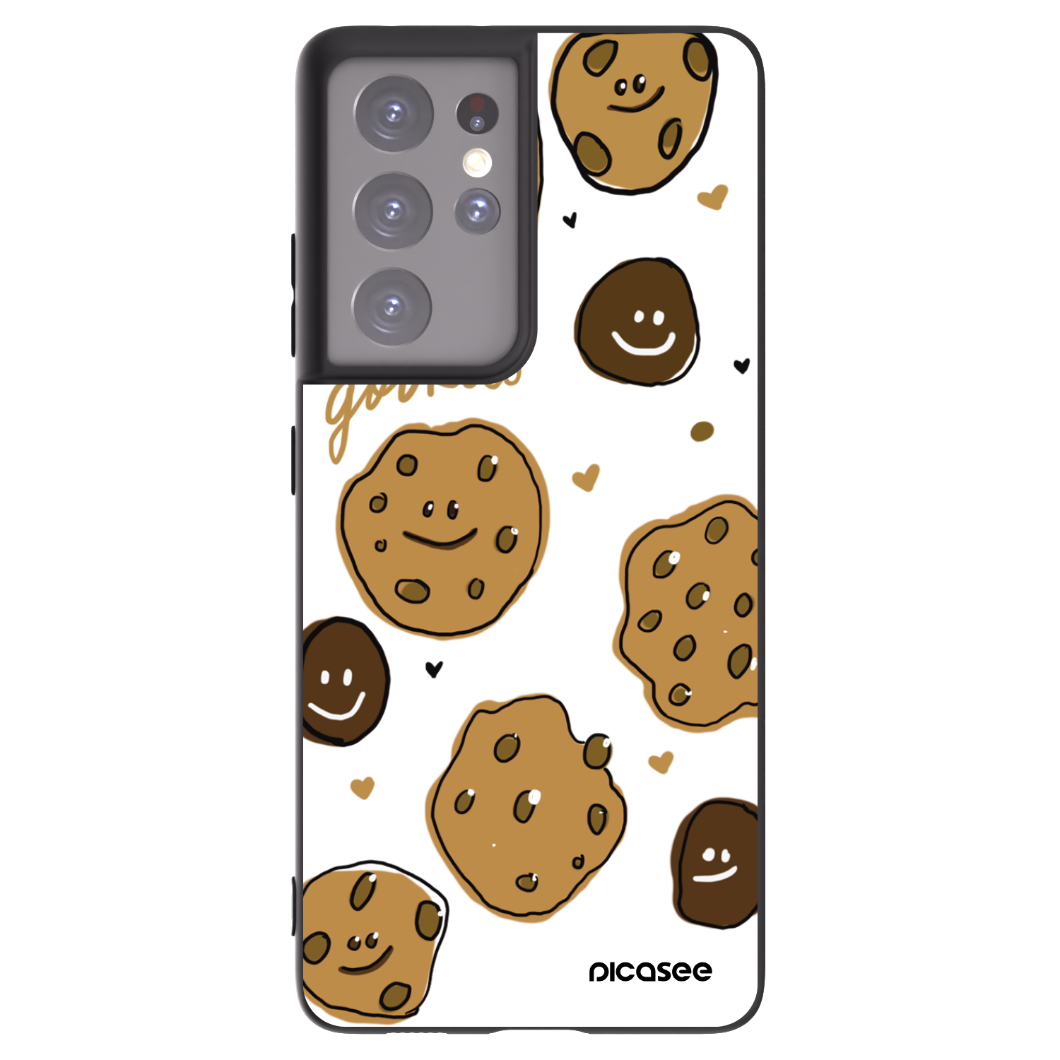 Picasee silikonski črni ovitek za Samsung Galaxy S21 Ultra 5G G998B - Gookies