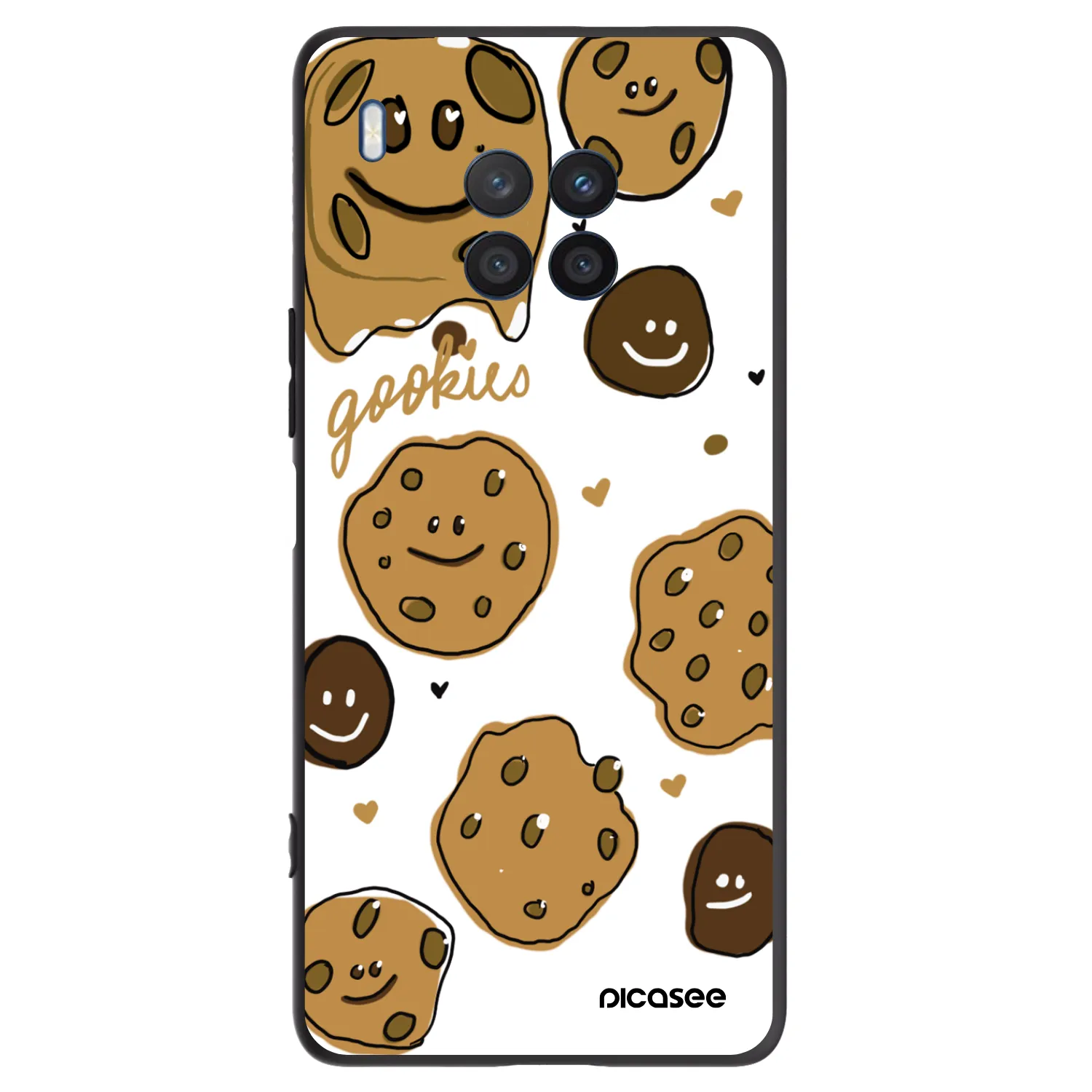 Picasee silikonski črni ovitek za Honor 50 Lite - Gookies