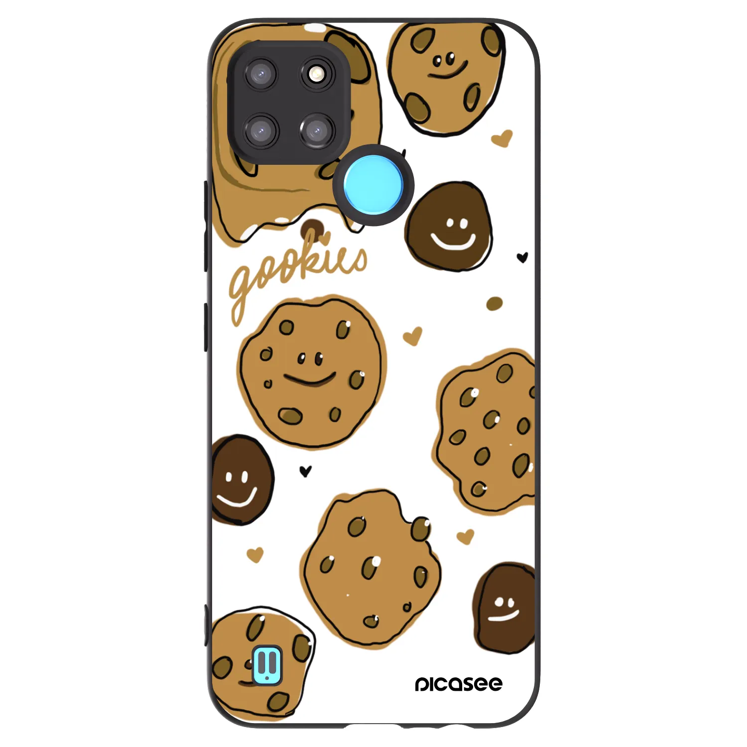 Picasee silikonski črni ovitek za Realme C21Y - Gookies