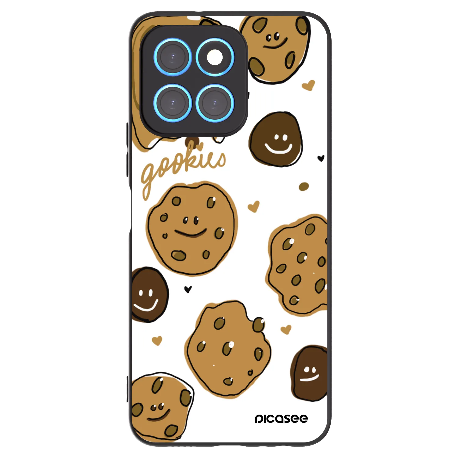 Picasee silikonski črni ovitek za Honor X8 5G - Gookies