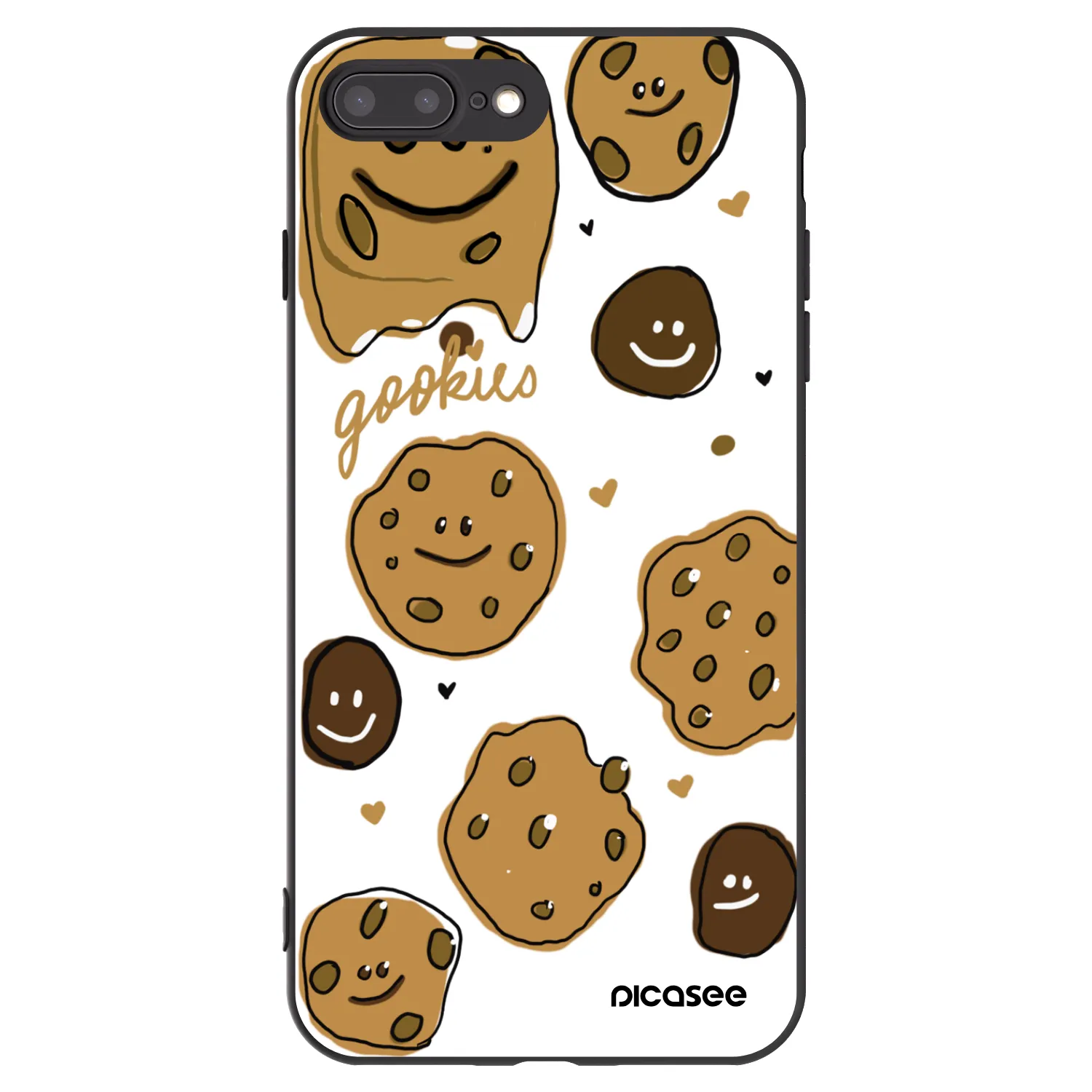 Picasee silikonski črni ovitek za Apple iPhone 7 Plus - Gookies