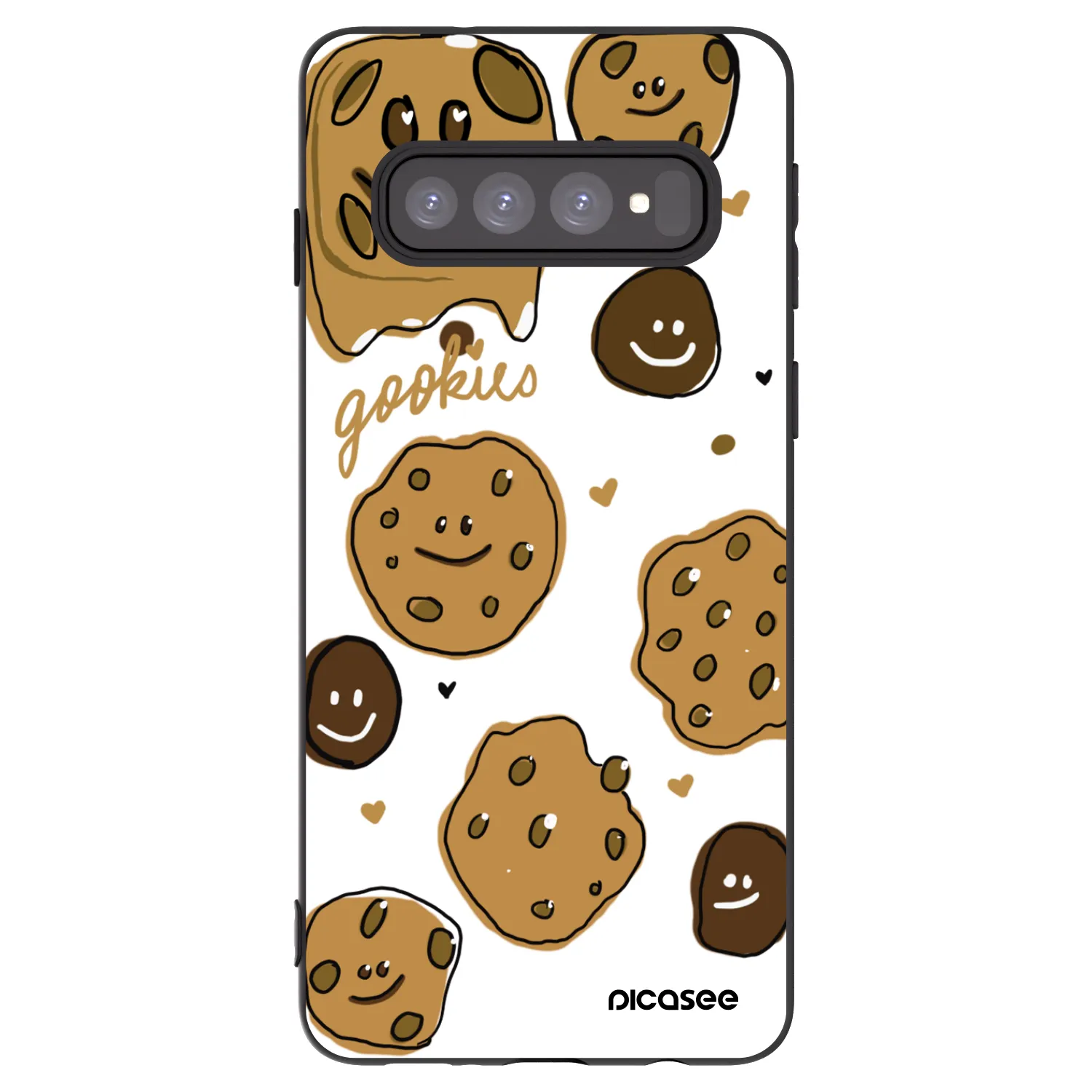 Picasee silikonski črni ovitek za Samsung Galaxy S10 G973 - Gookies