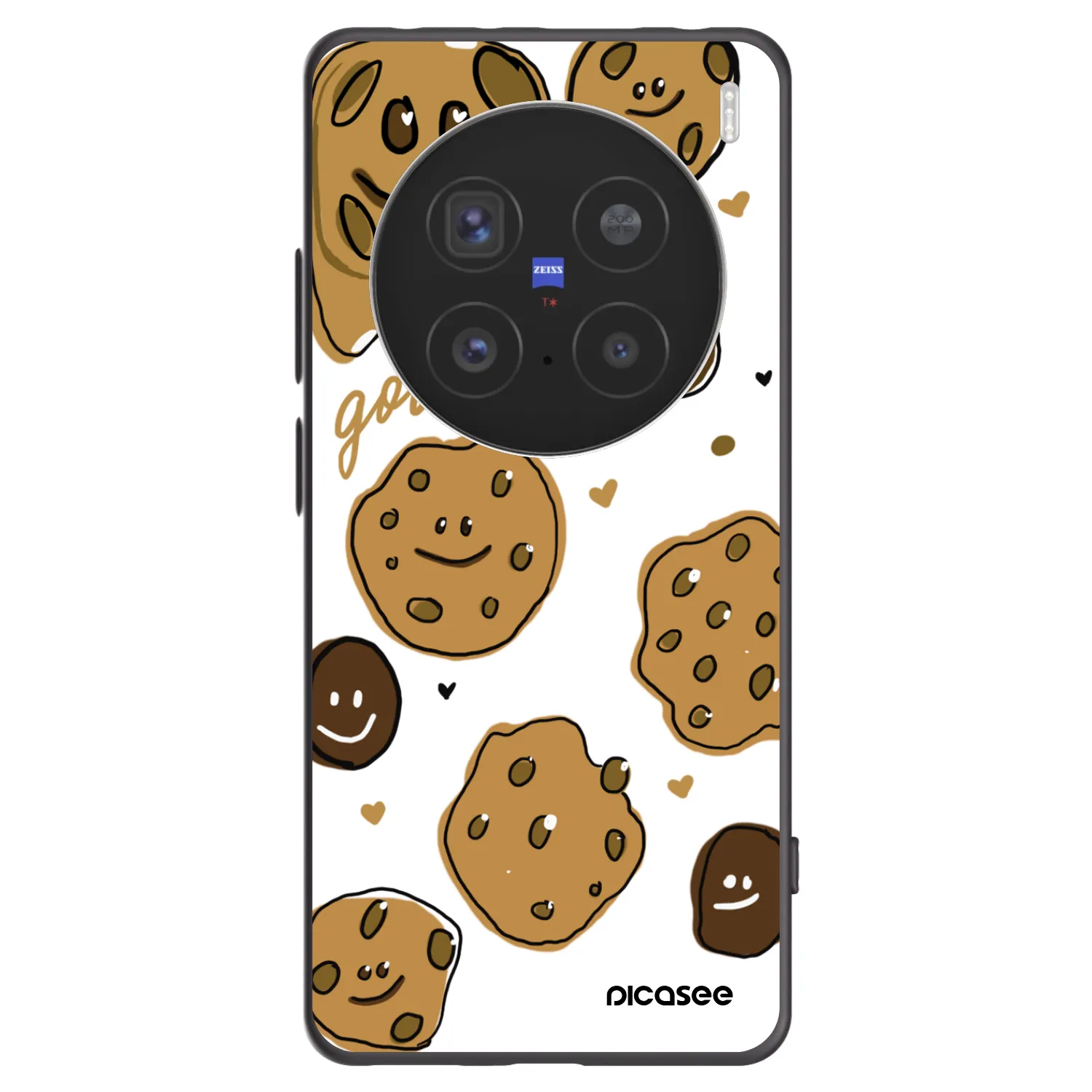 Picasee silikonski črni ovitek za Vivo X200 Pro - Gookies