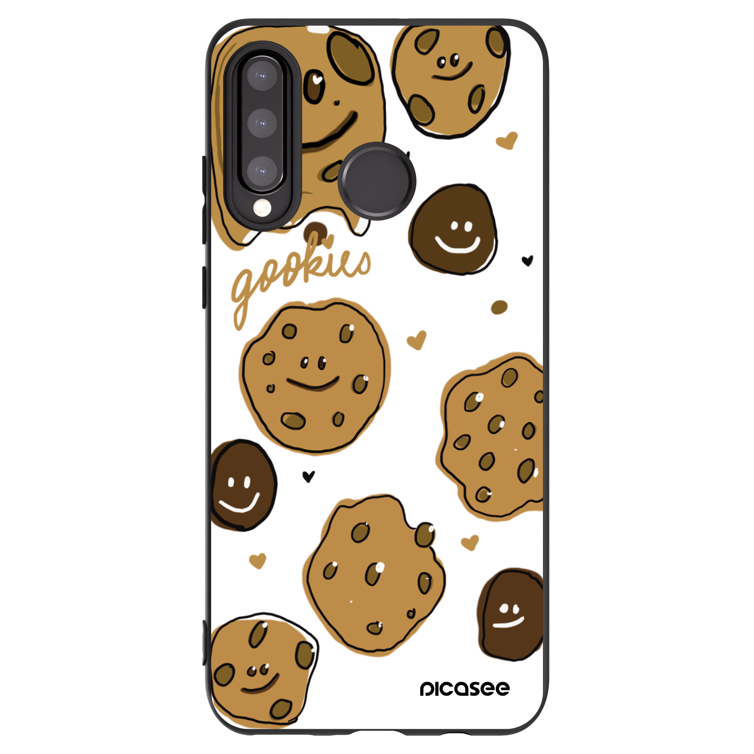 Picasee silikonski črni ovitek za Huawei P30 Lite - Gookies
