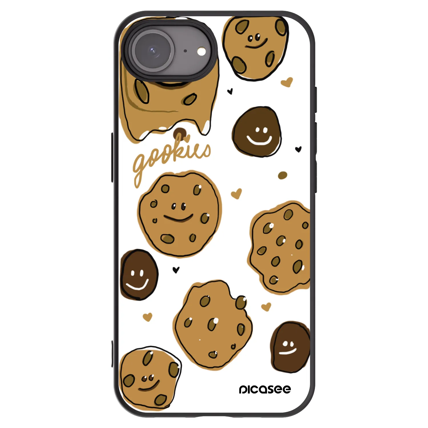 Picasee silikonski črni ovitek za Apple iPhone 17e - Gookies