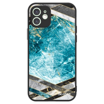 Picasee ULTIMATE CASE za Apple iPhone 12 - Blue geometry