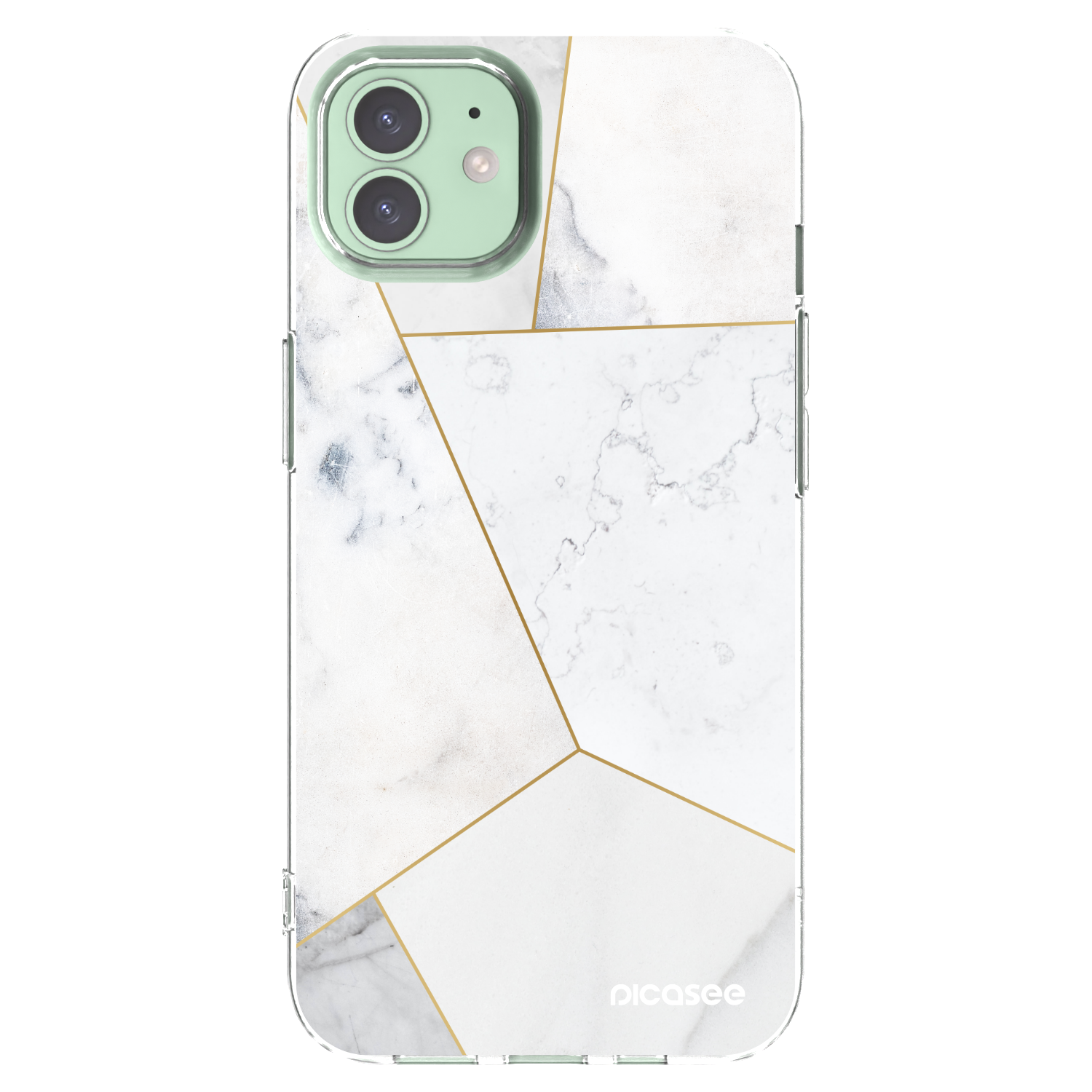 Picasee silikonski prozorni ovitek za Apple iPhone 12 - White tile