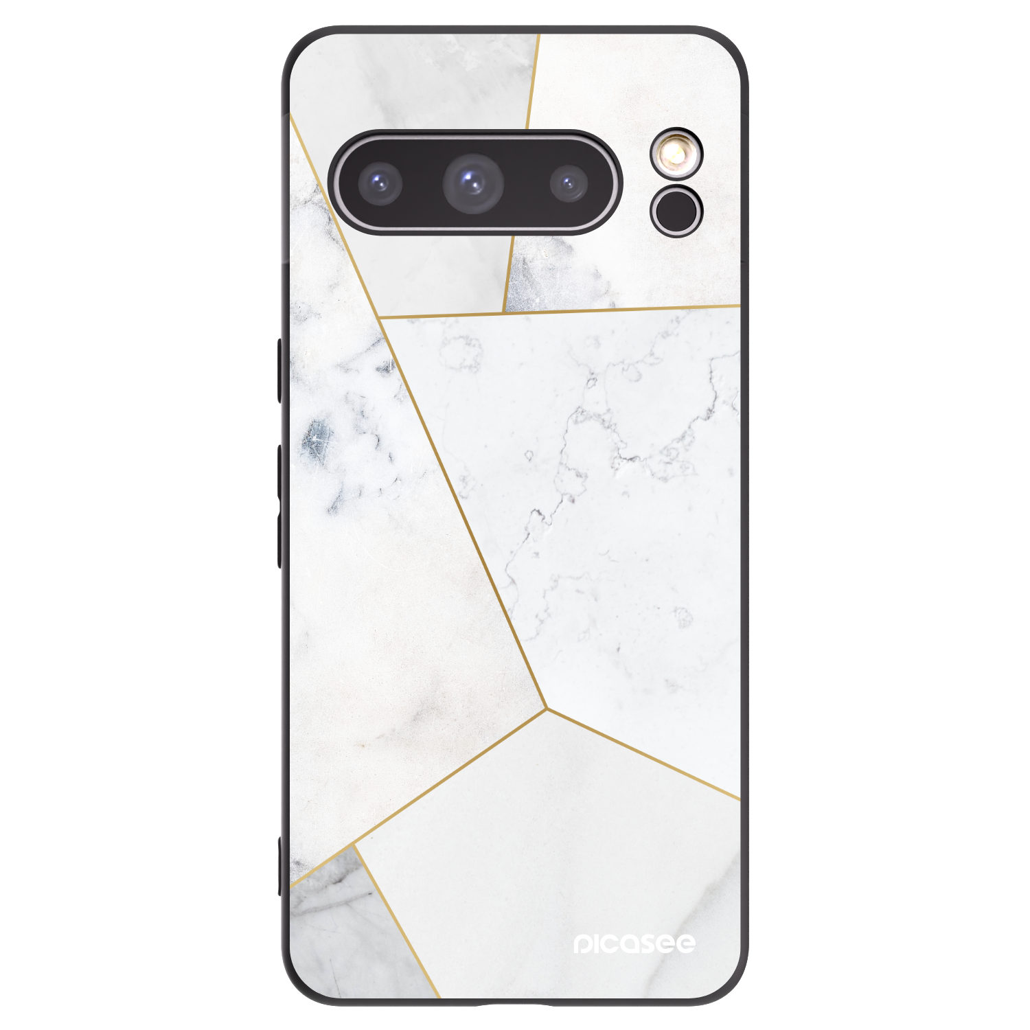 Picasee silikonski črni ovitek za Google Pixel 8 Pro - White tile