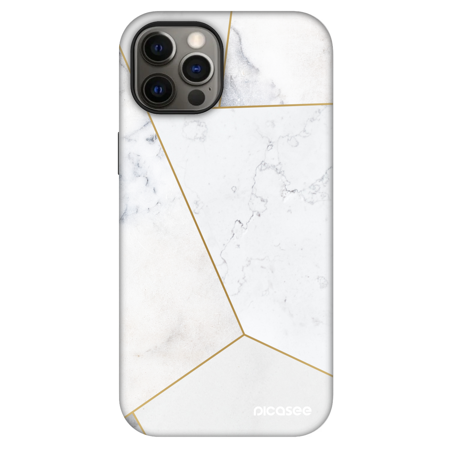 Picasee Fashion Case MagSafe za Apple iPhone 12 - White tile