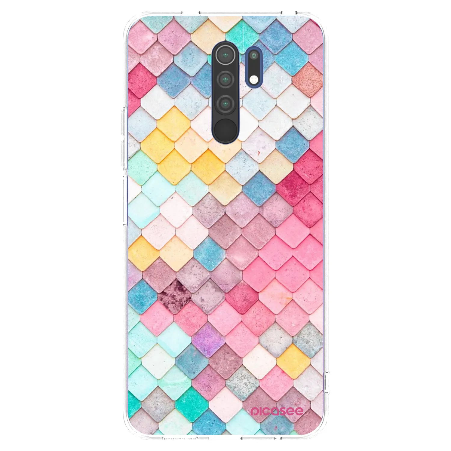 Picasee silikonski prozorni ovitek za Xiaomi Redmi 9 - Colorful roof