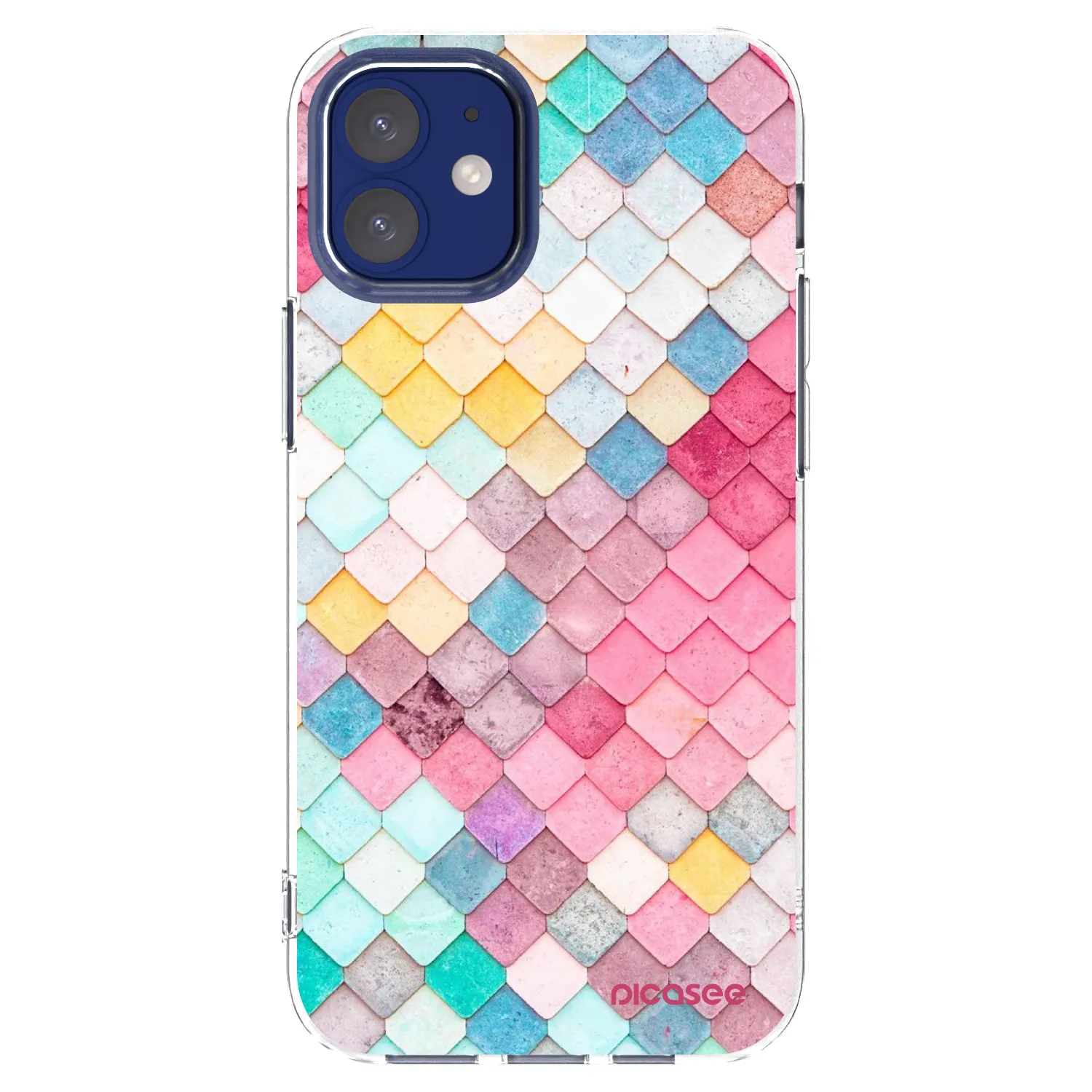 Picasee silikonski prozorni ovitek za Apple iPhone 12 mini - Colorful roof