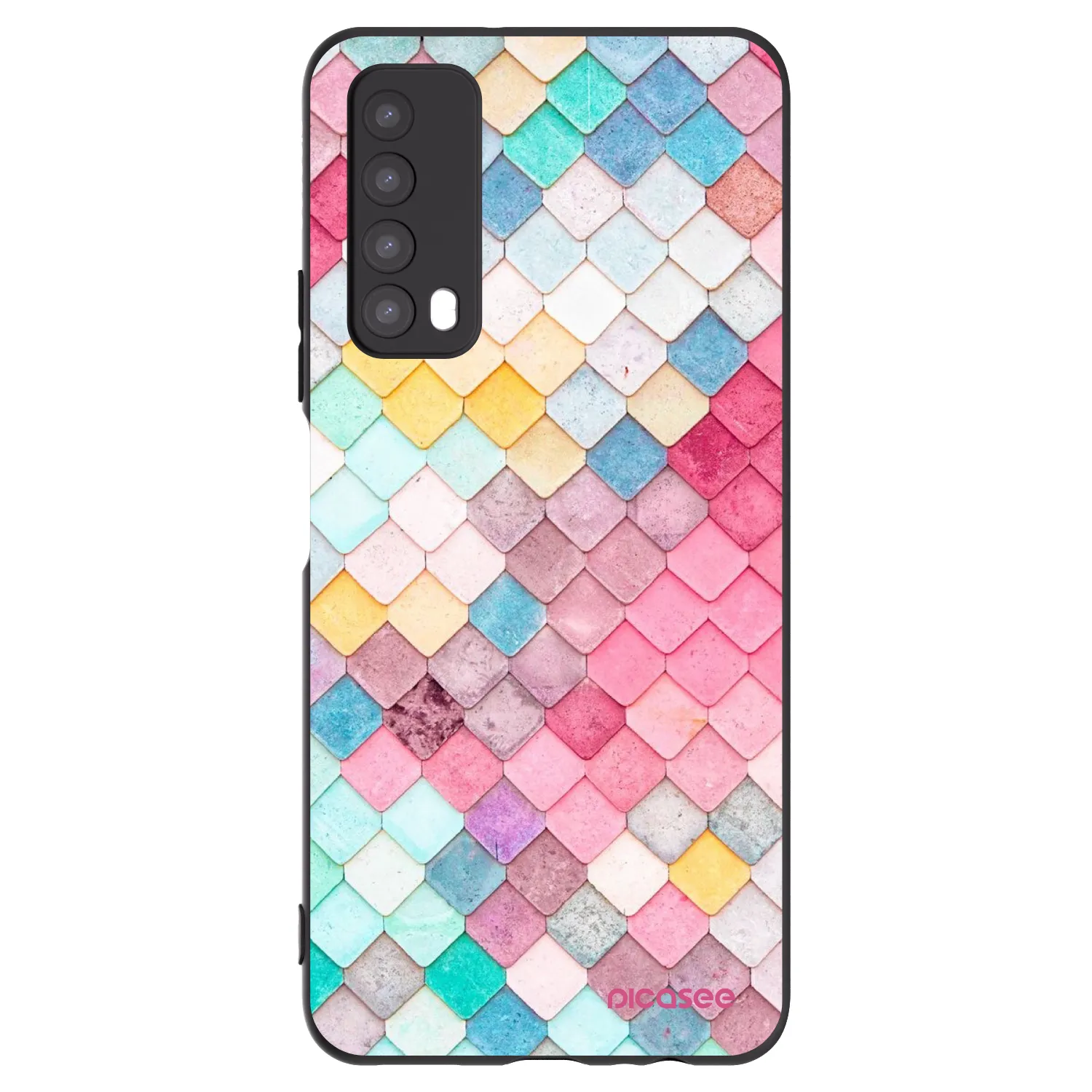 Picasee silikonski črni ovitek za Huawei P Smart 2021 - Colorful roof