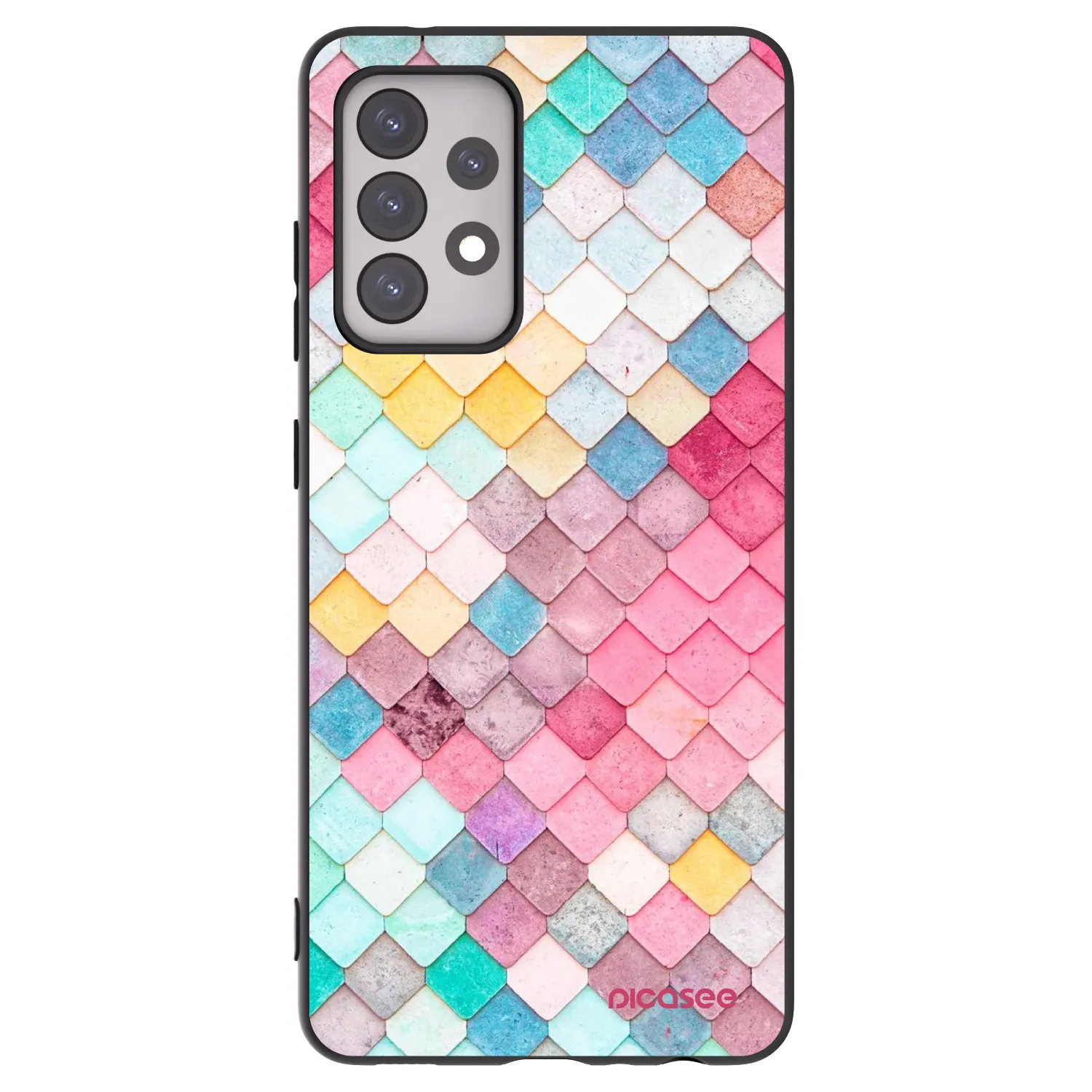 Picasee silikonski črni ovitek za Samsung Galaxy A52 5G A525F - Colorful roof