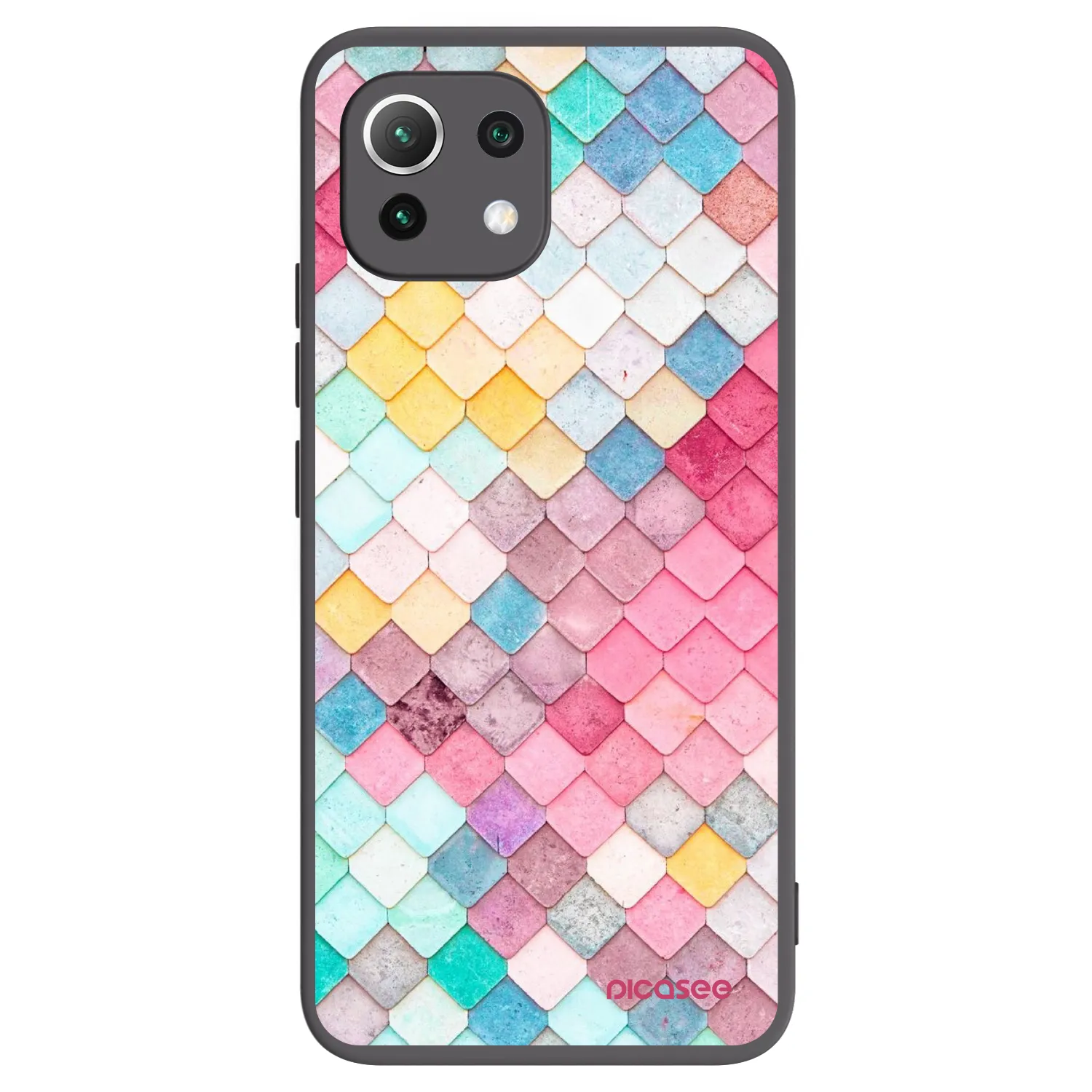 Picasee silikonski črni ovitek za Xiaomi Mi 11 Lite - Colorful roof