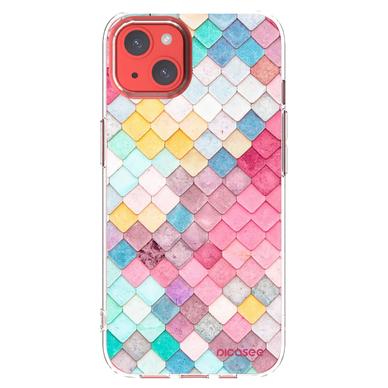 Picasee silikonski prozorni ovitek za Apple iPhone 13 - Colorful roof