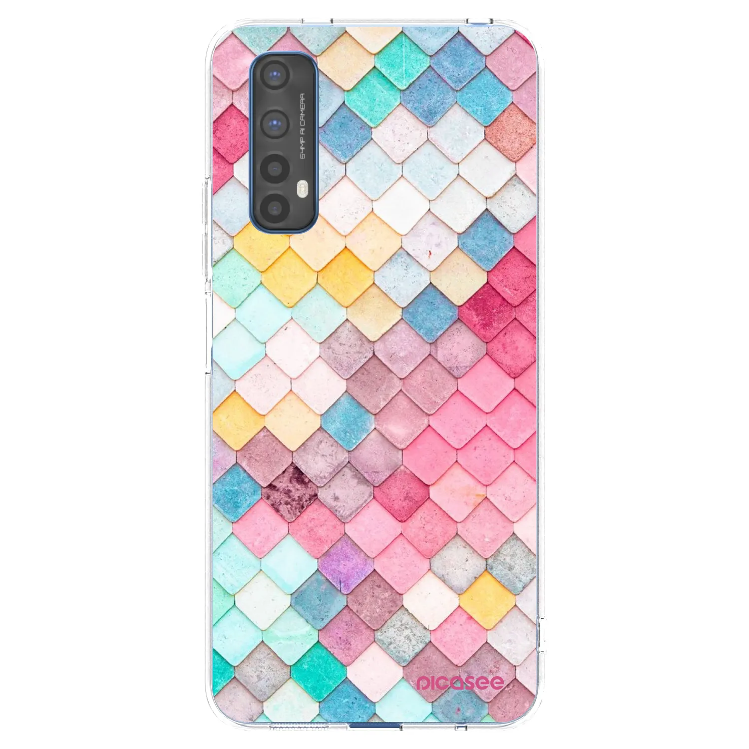 Picasee silikonski prozorni ovitek za Realme 7 - Colorful roof