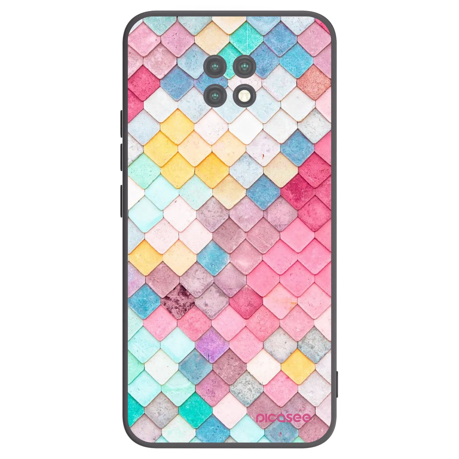 Picasee silikonski črni ovitek za Xiaomi Redmi Note 9T - Colorful roof