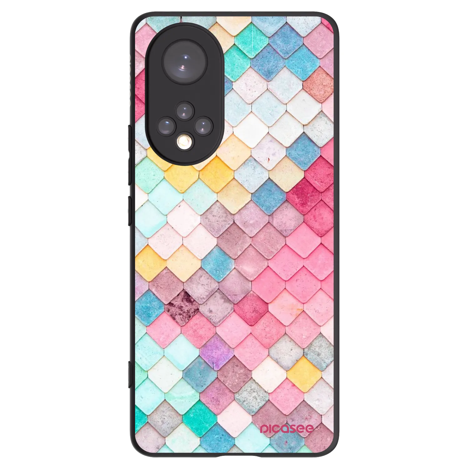 Picasee silikonski črni ovitek za Huawei Nova 9 - Colorful roof