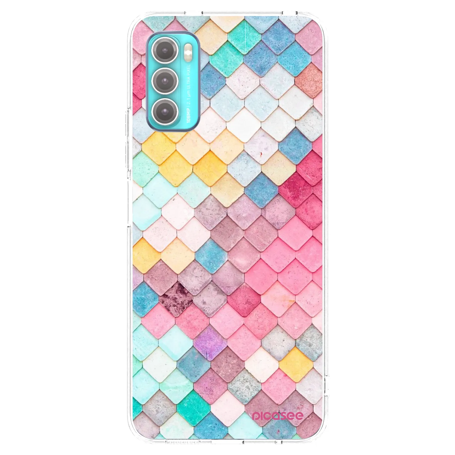 Picasee silikonski prozorni ovitek za Motorola Moto G60 - Colorful roof