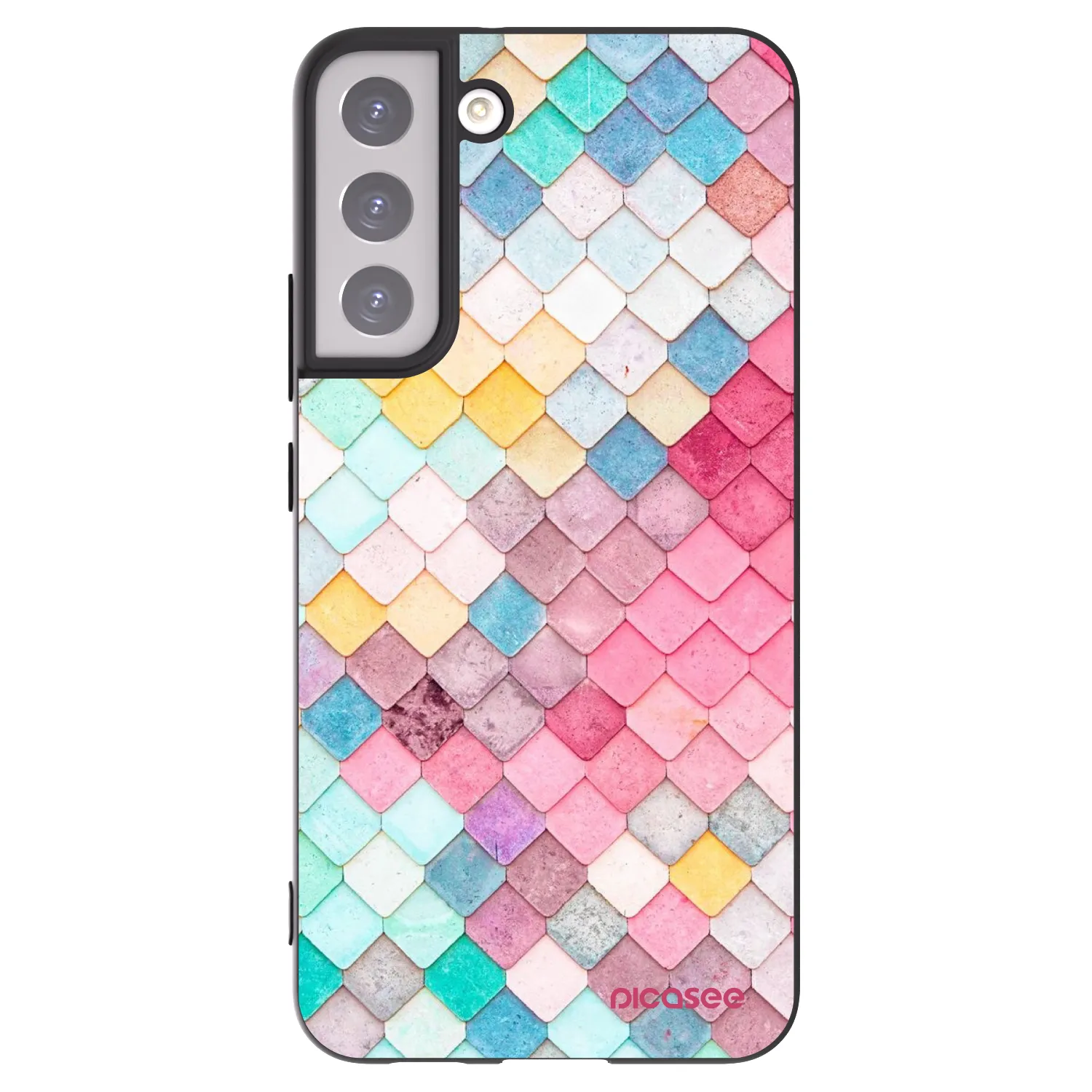 Picasee silikonski črni ovitek za Samsung Galaxy S22+ 5G - Colorful roof