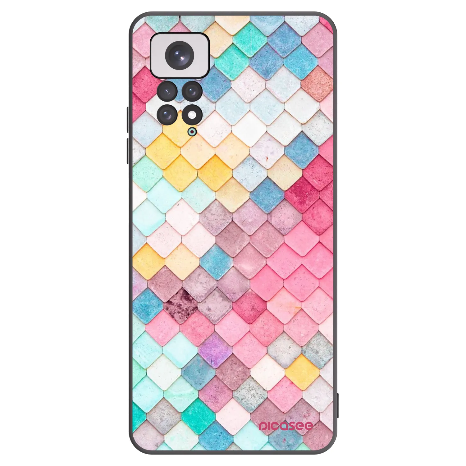 Picasee silikonski črni ovitek za Xiaomi Redmi Note 11 - Colorful roof