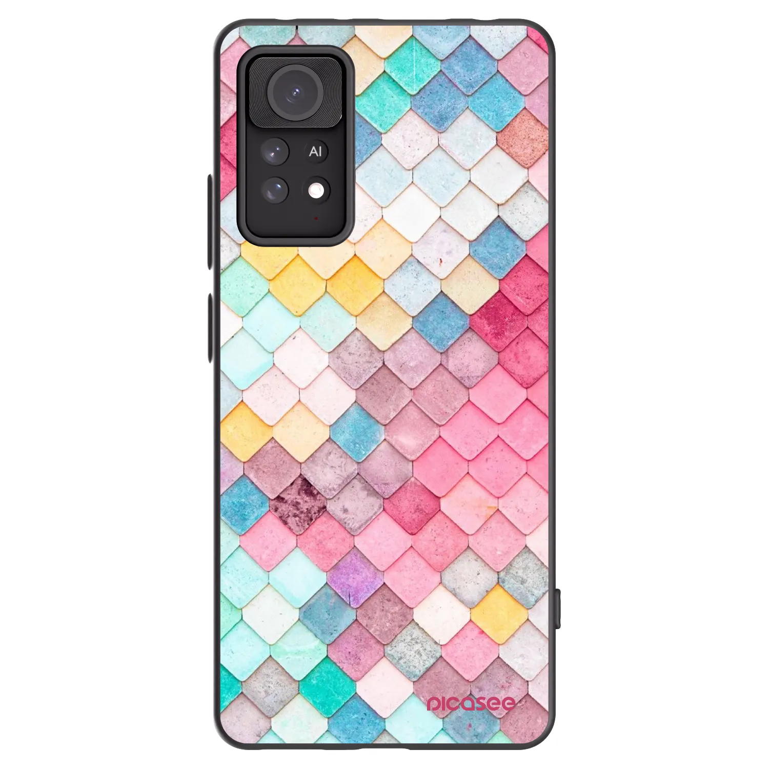 Picasee silikonski črni ovitek za Xiaomi Redmi Note 11 Pro 5G - Colorful roof