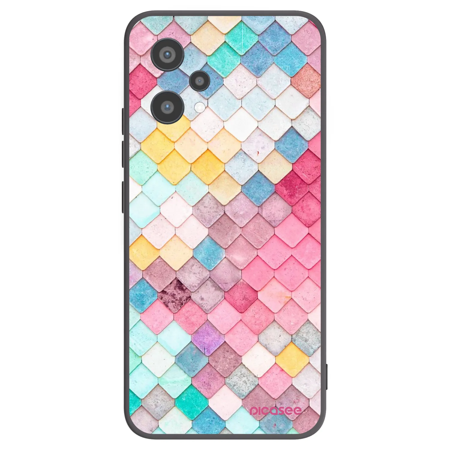 Picasee silikonski črni ovitek za Realme 9 Pro 5G - Colorful roof