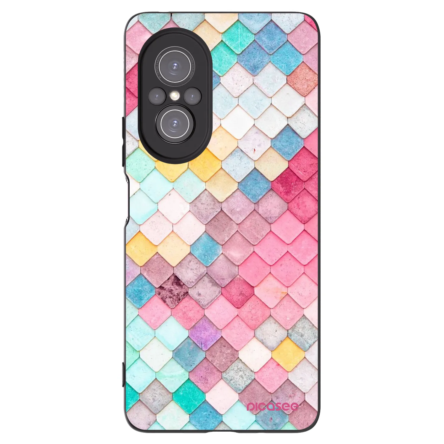 Picasee silikonski črni ovitek za Huawei Nova 9 SE - Colorful roof