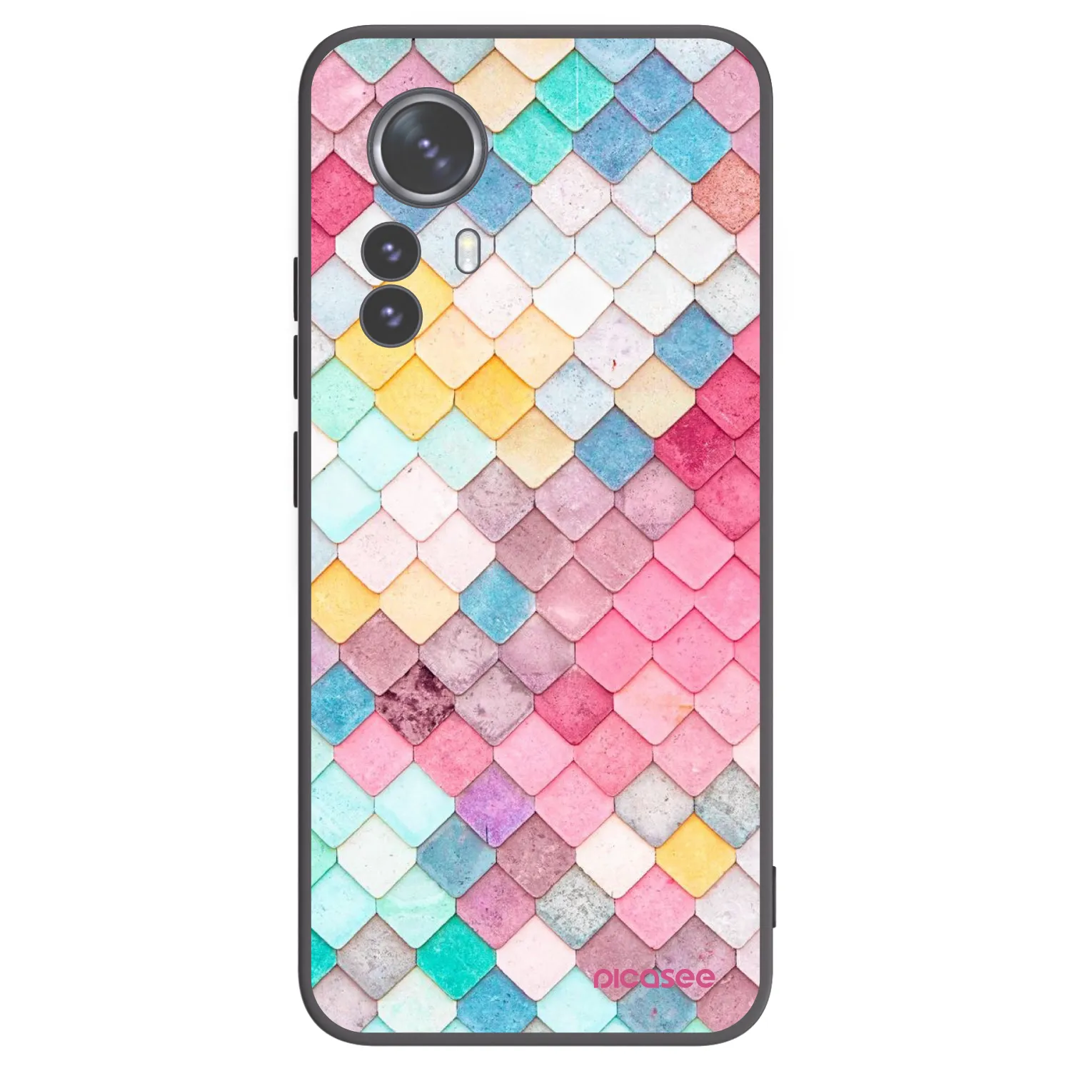 Picasee silikonski črni ovitek za Xiaomi 12 Pro - Colorful roof