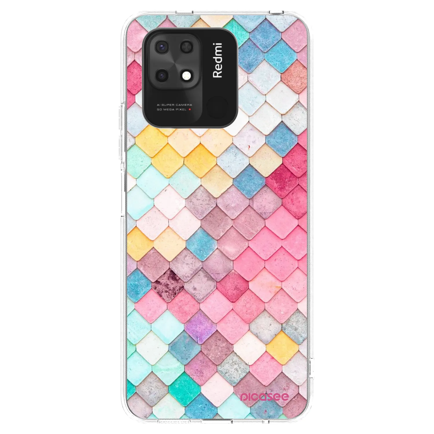 Picasee silikonski prozorni ovitek za Xiaomi Redmi 10C - Colorful roof