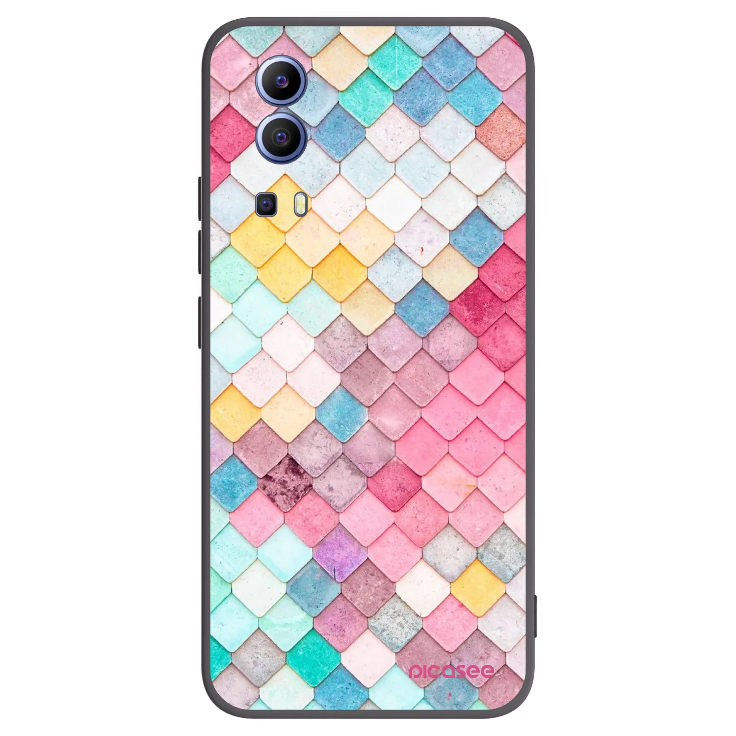 Picasee silikonski črni ovitek za Vivo Y52 5G - Colorful roof