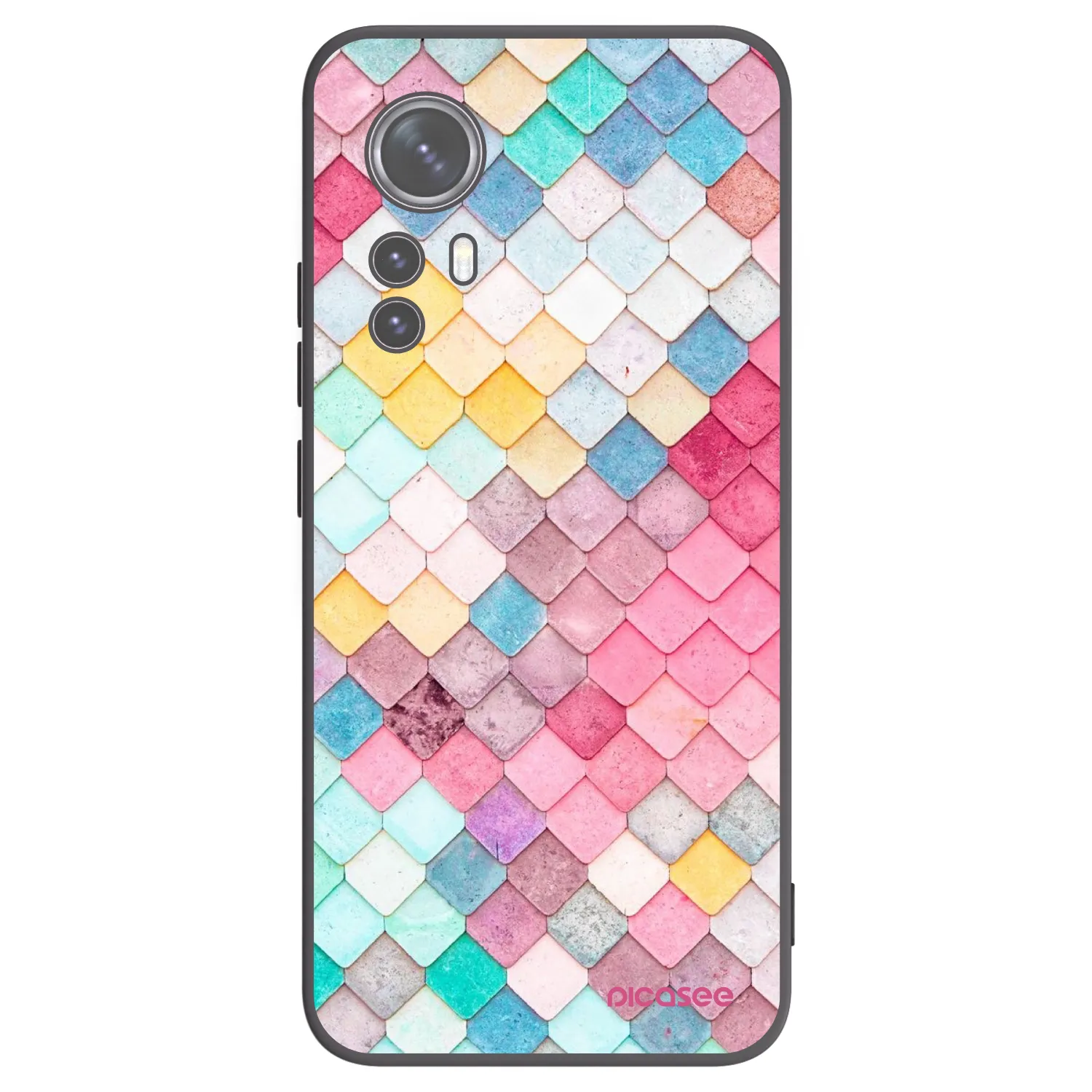 Picasee silikonski črni ovitek za Xiaomi 12X - Colorful roof