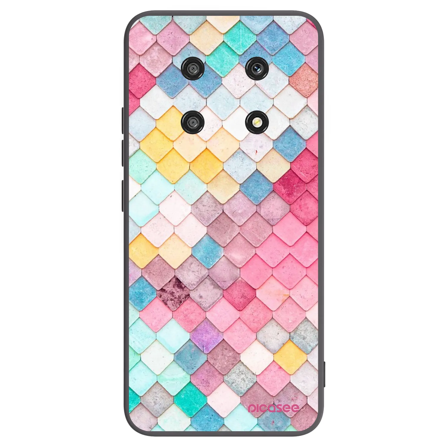 Picasee silikonski črni ovitek za Honor Magic4 Lite 5G - Colorful roof