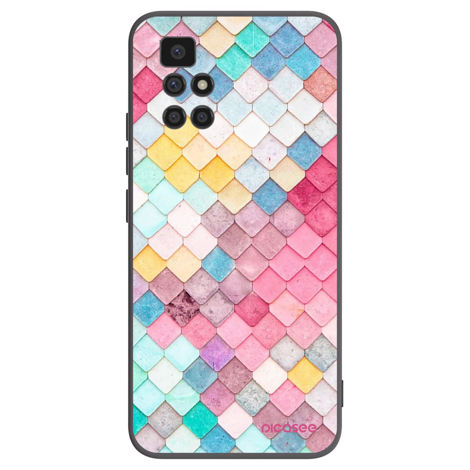 Picasee silikonski črni ovitek za Xiaomi Redmi 10 (2022) - Colorful roof
