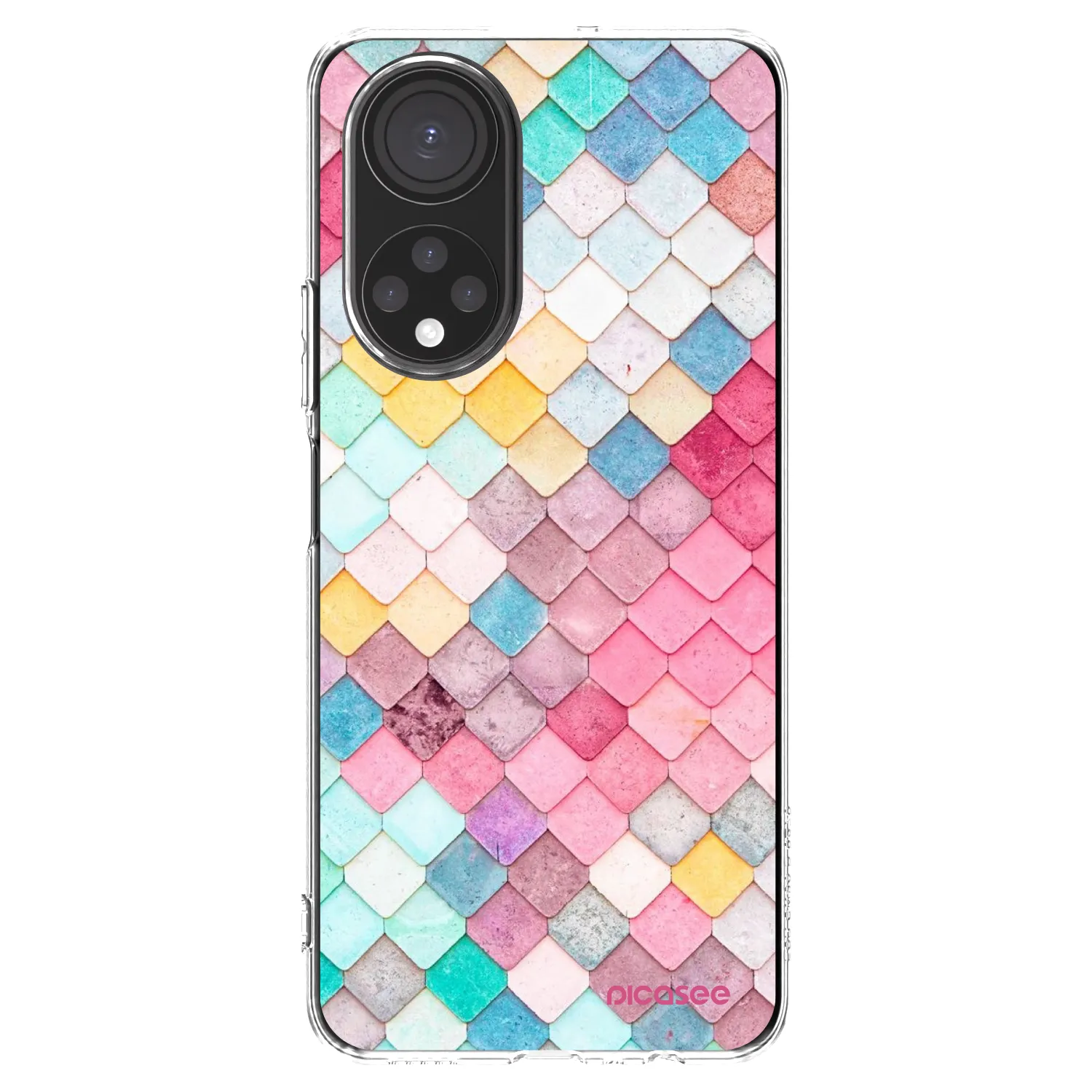 Picasee silikonski prozorni ovitek za Honor X7 - Colorful roof