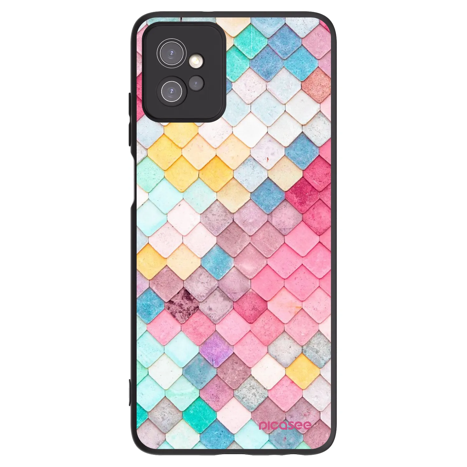 Picasee silikonski črni ovitek za Motorola Moto G32 - Colorful roof