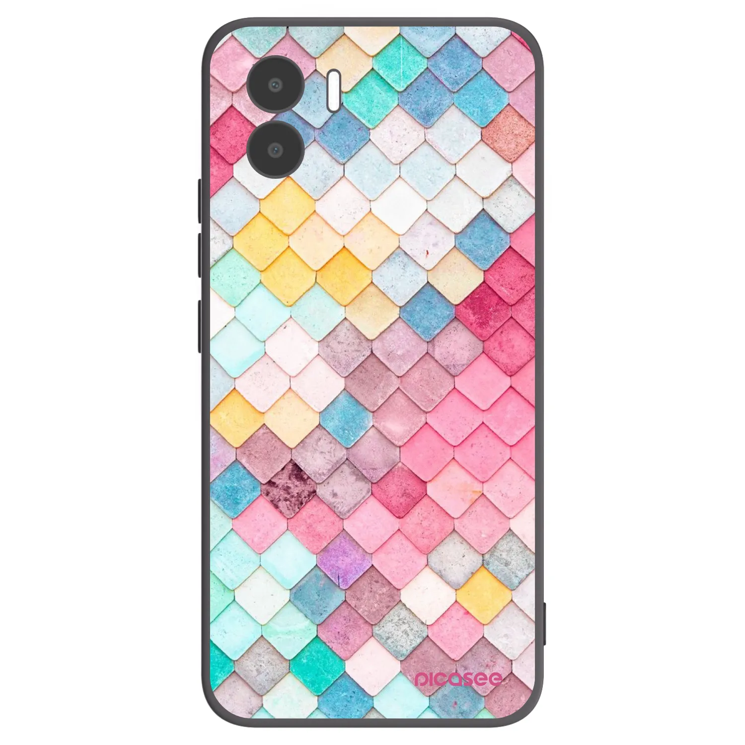 Picasee silikonski črni ovitek za Xiaomi Redmi A1 - Colorful roof