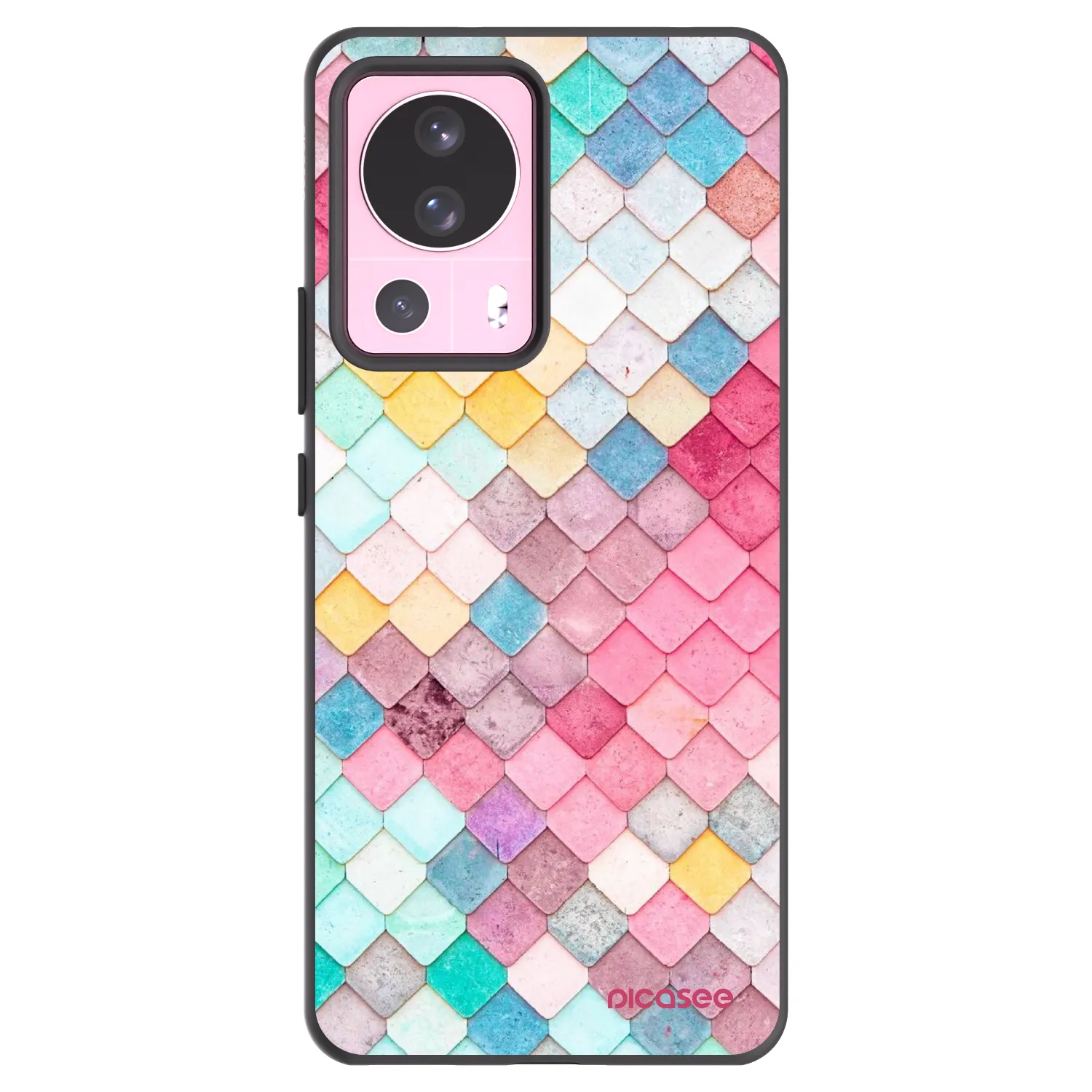 Picasee silikonski črni ovitek za Xiaomi 13 Lite - Colorful roof