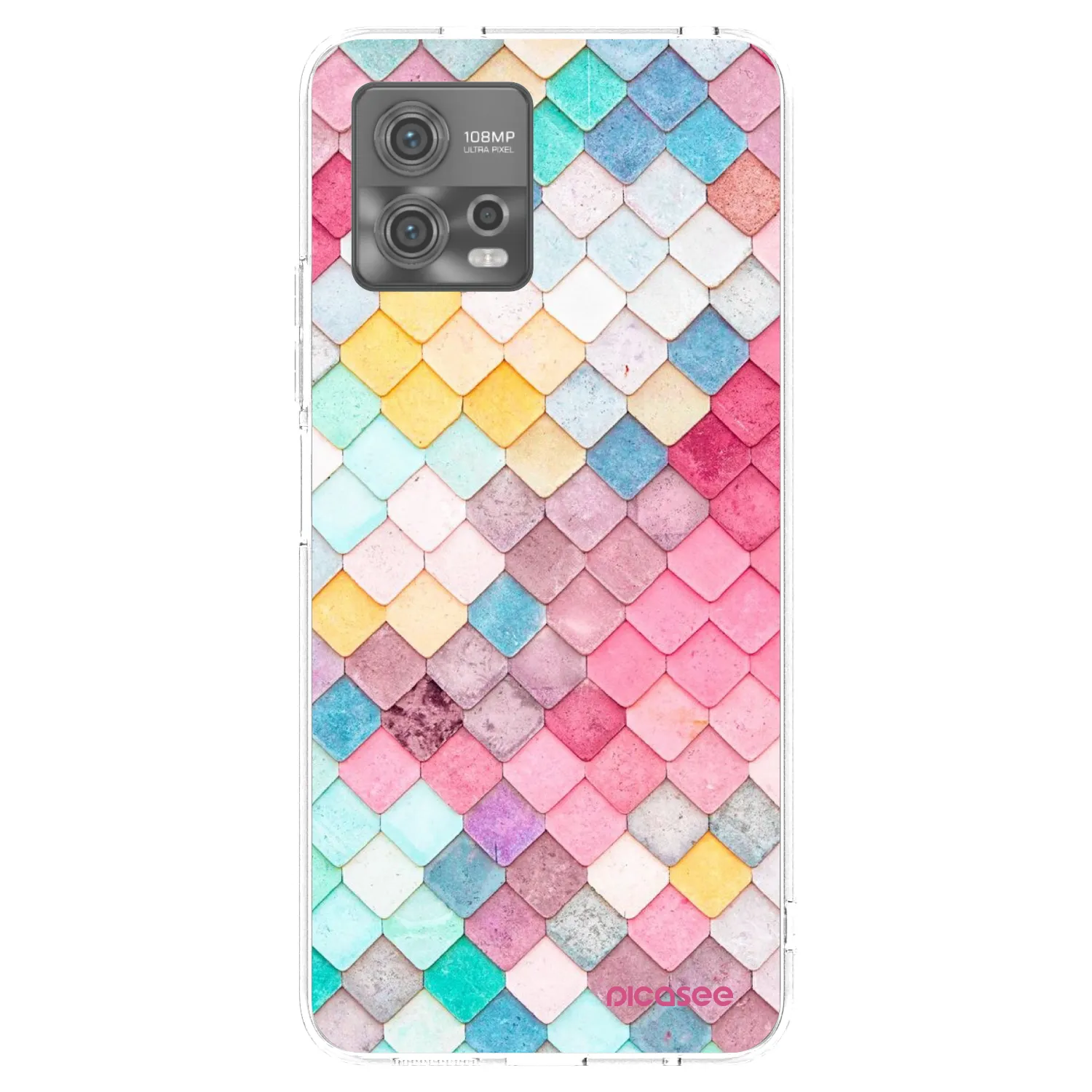 Picasee silikonski prozorni ovitek za Motorola Moto G72 - Colorful roof