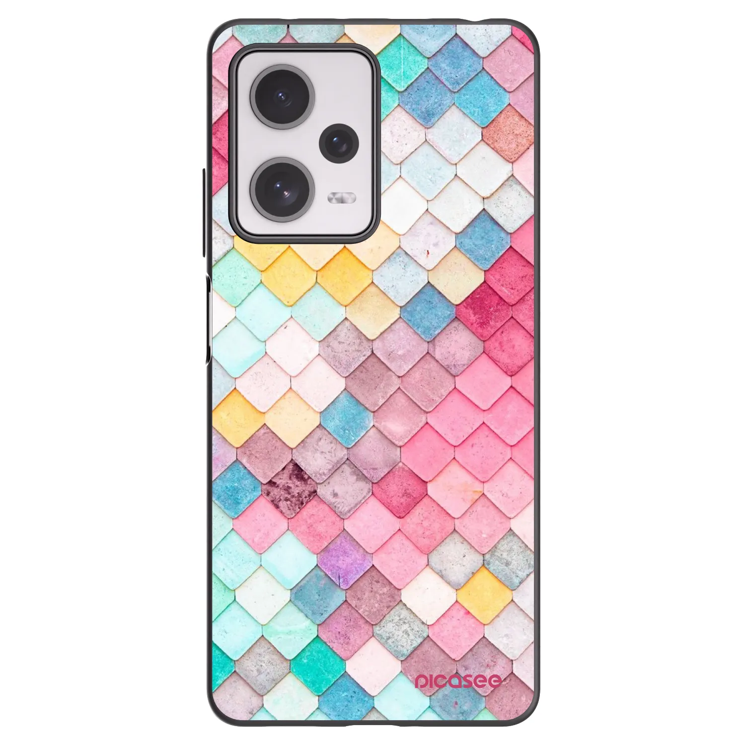 Picasee silikonski črni ovitek za Xiaomi Redmi Note 12 Pro+ 5G - Colorful roof