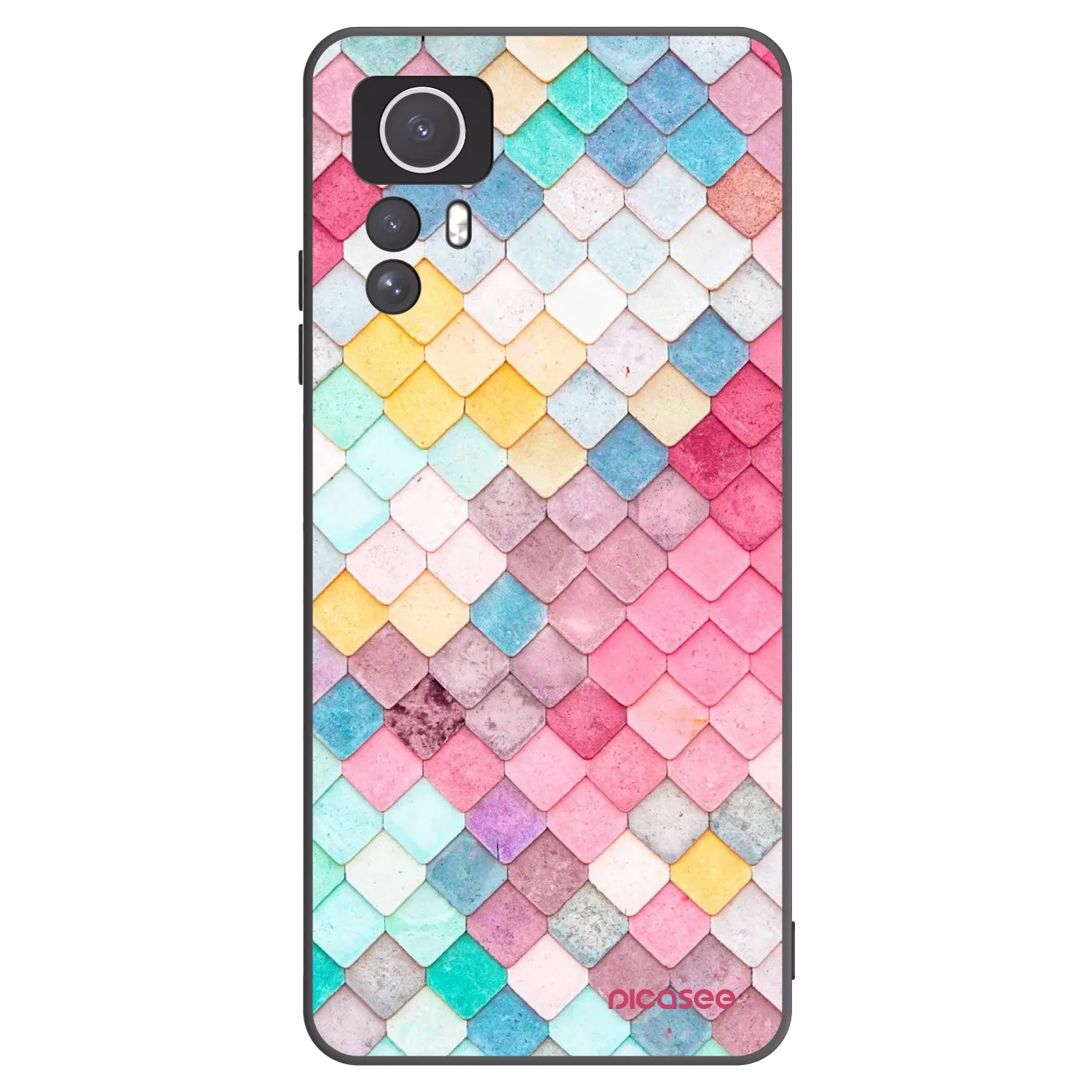 Picasee silikonski črni ovitek za Xiaomi Redmi Note 12S - Colorful roof