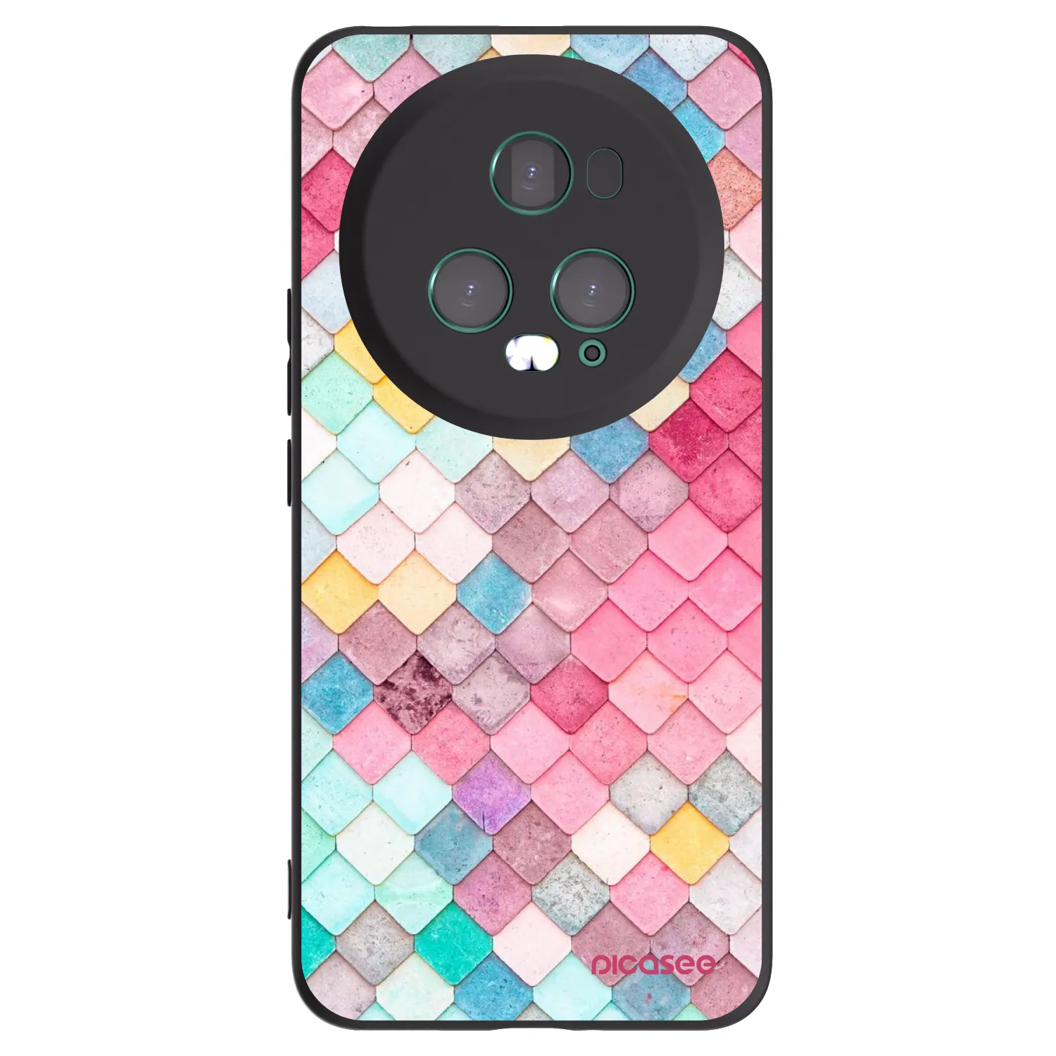 Picasee silikonski črni ovitek za Honor Magic5 Pro - Colorful roof