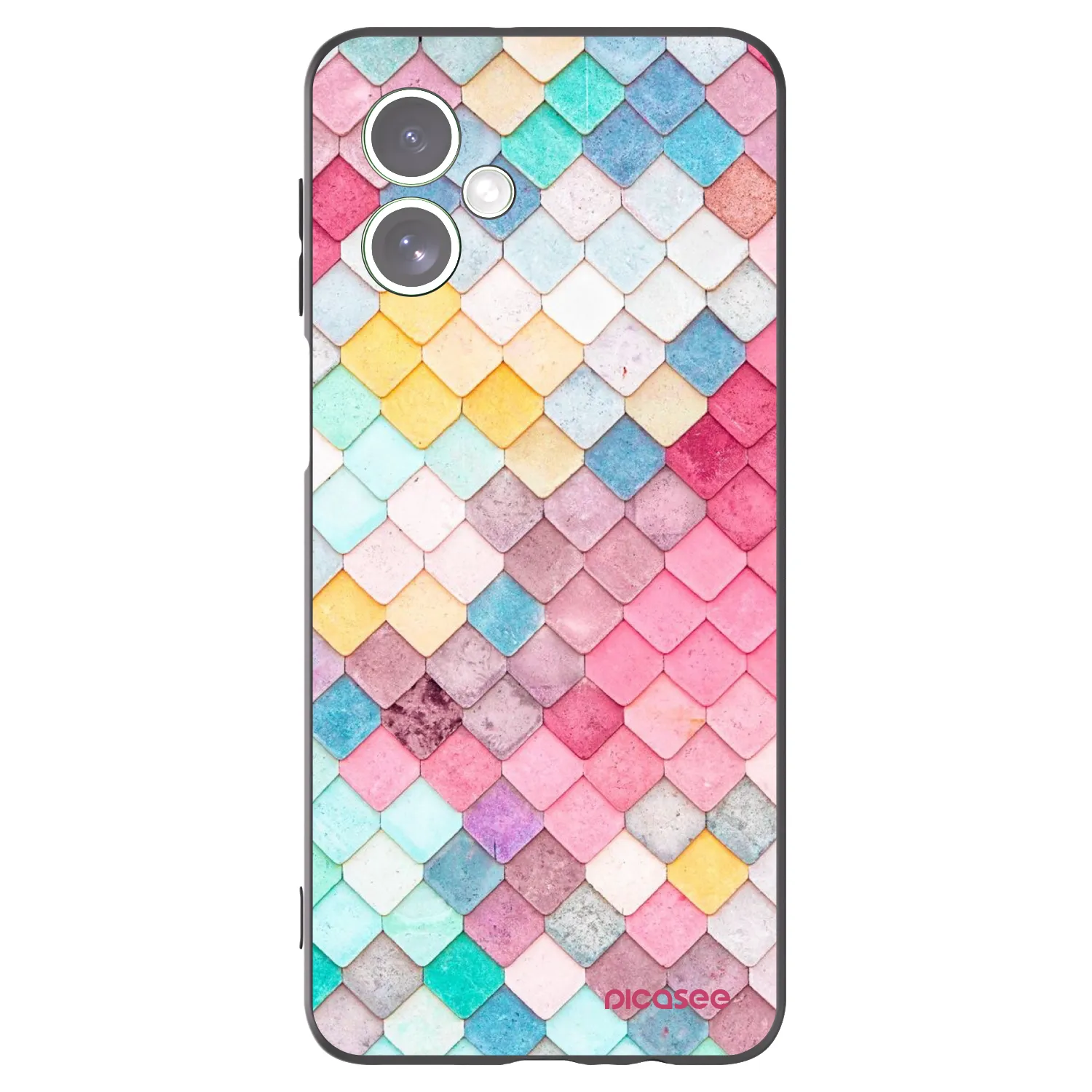 Picasee silikonski črni ovitek za Motorola Moto G54 5G - Colorful roof