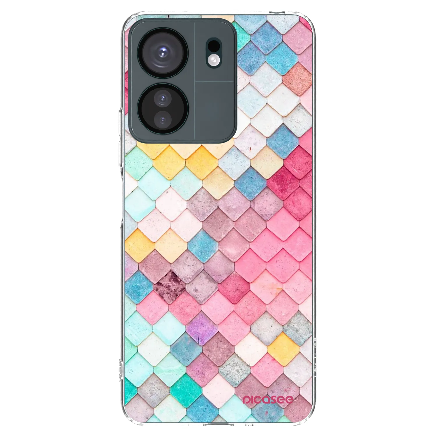 Picasee silikonski prozorni ovitek za Xiaomi Redmi 13C 4G - Colorful roof