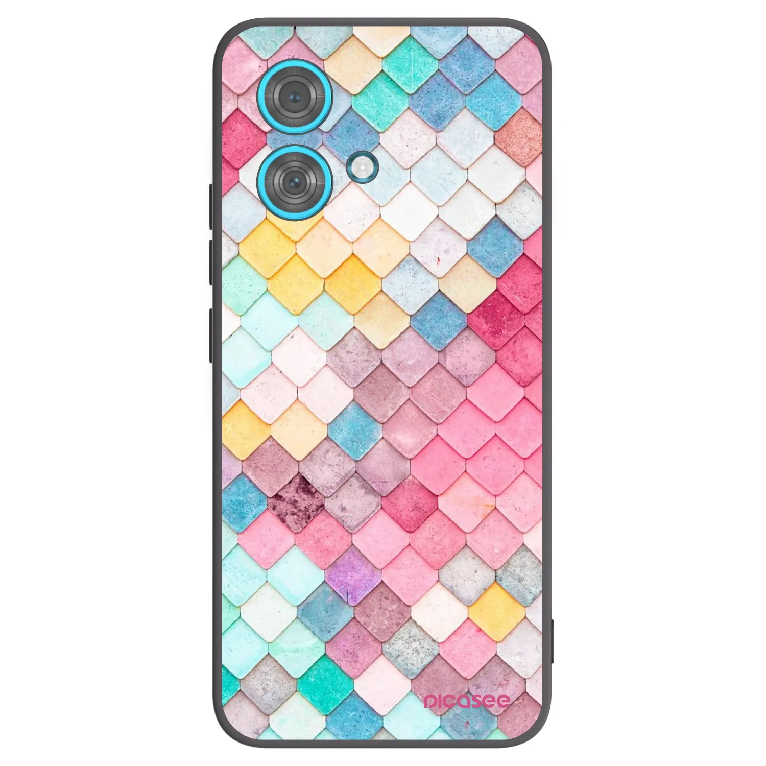 Picasee silikonski črni ovitek za Motorola Edge 40 Neo - Colorful roof
